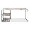 Open Desk With Shelves, Marble Top