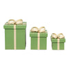 Ferrell Leather Holiday Boxes, Set of 3, Green