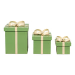 Ferrell Leather Holiday Boxes, Set of 3, Green