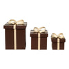 Ferrell Leather Holiday Boxes, Set of 3, Choco