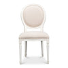 Hugo Oval Side Chair, Cortina White - Set of 2