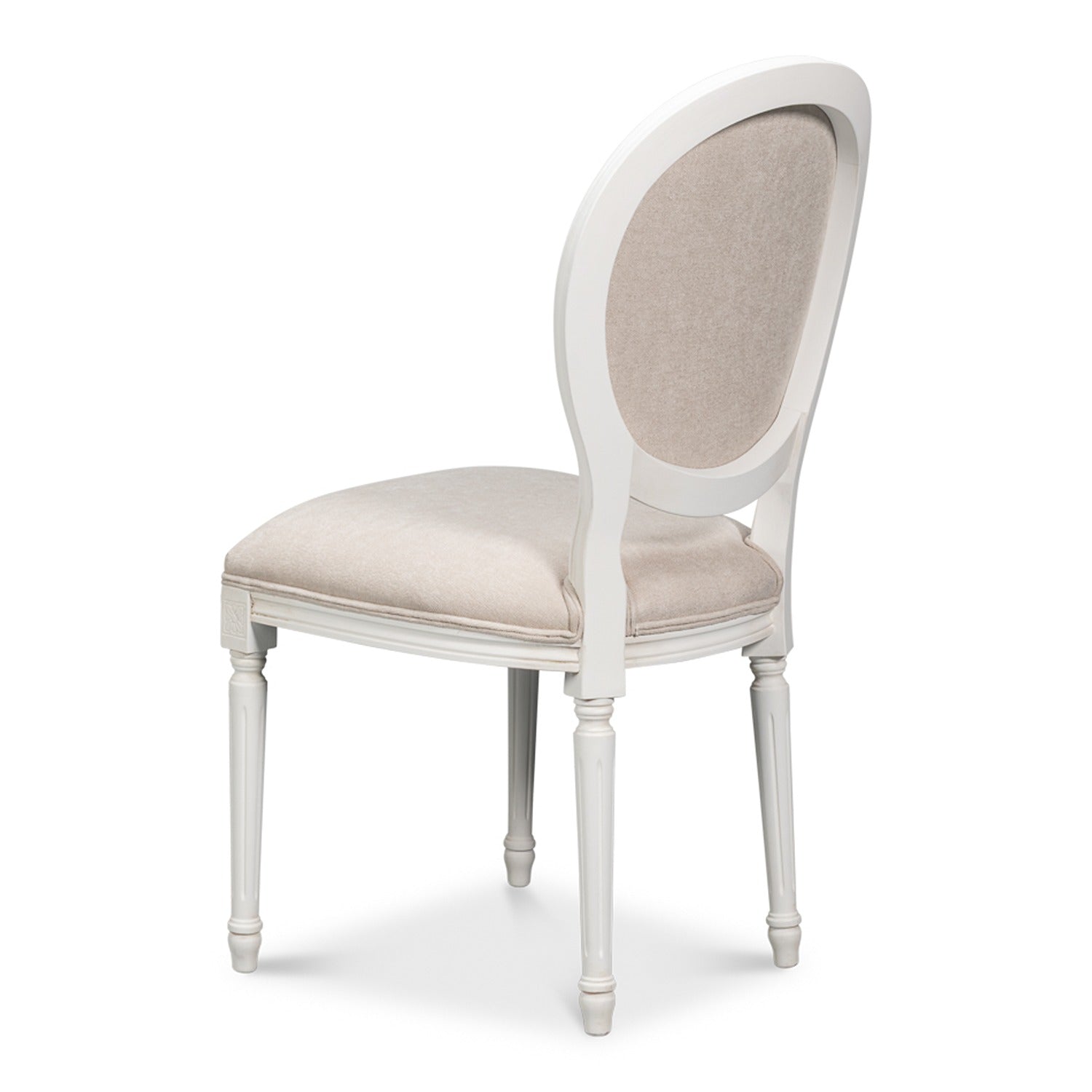 Hugo Oval Side Chair, Cortina White - Set of 2