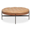 Corbet Cocktail Ottoman, Caramel Brown