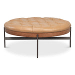 Corbet Cocktail Ottoman, Caramel Brown