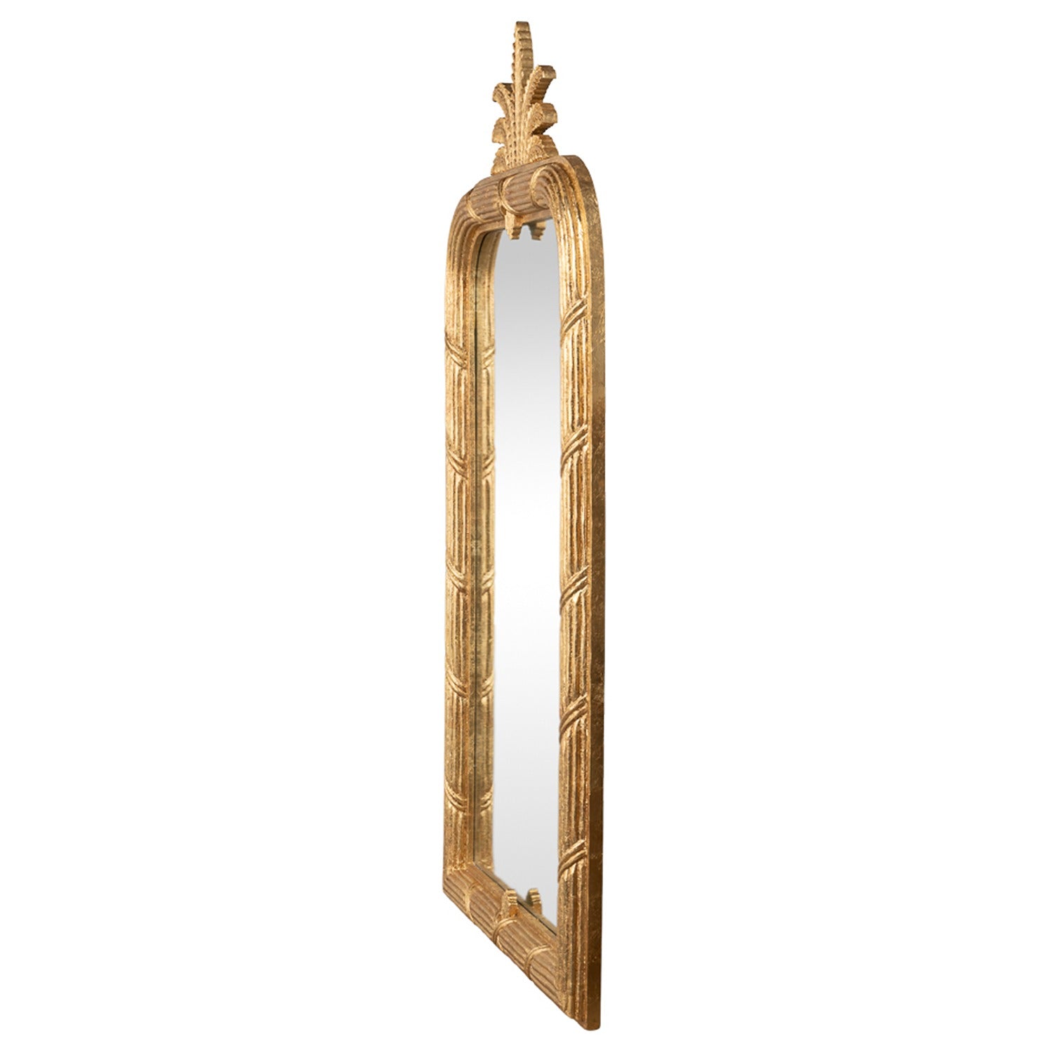 Gilded Pineapple Crest Mirror