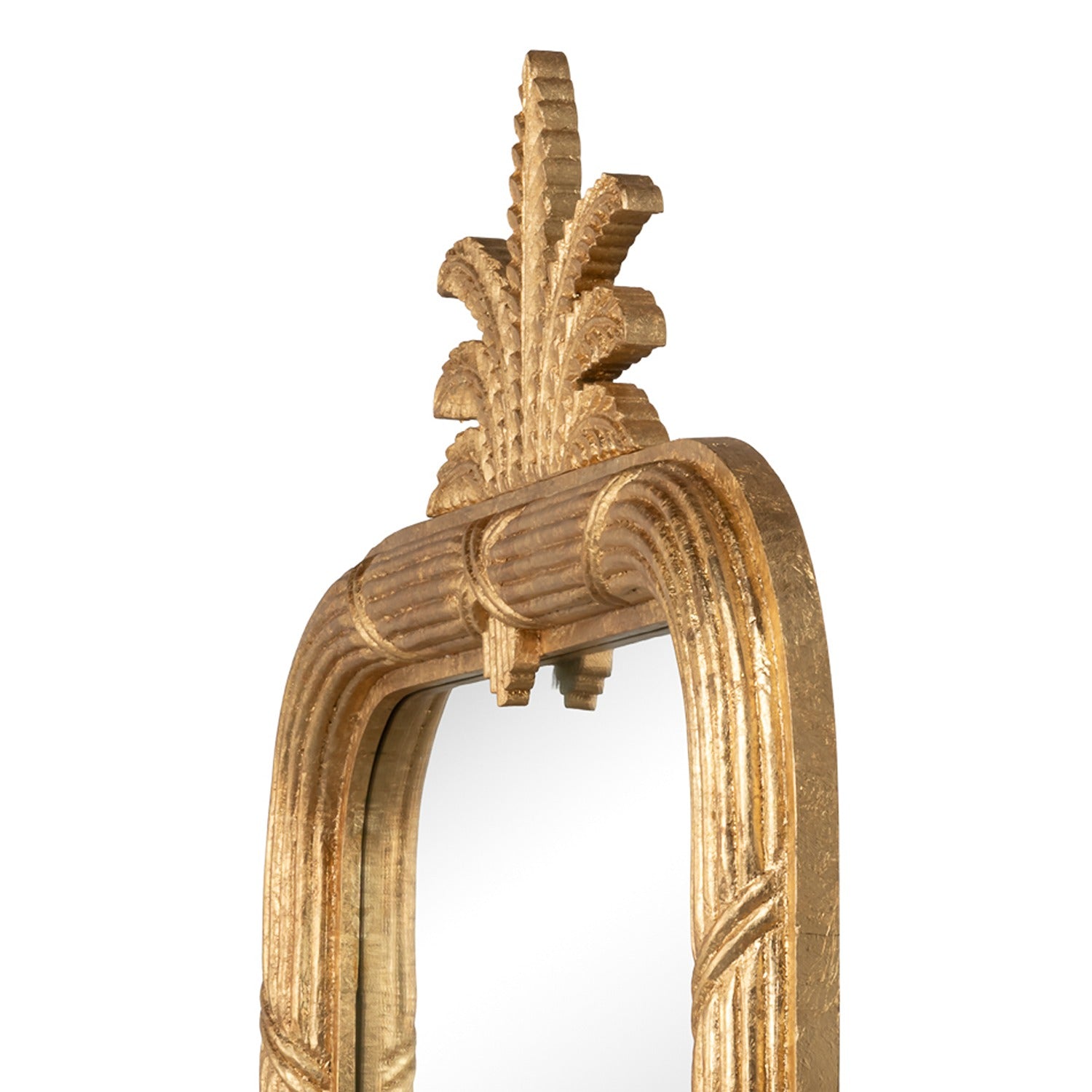 Gilded Pineapple Crest Mirror