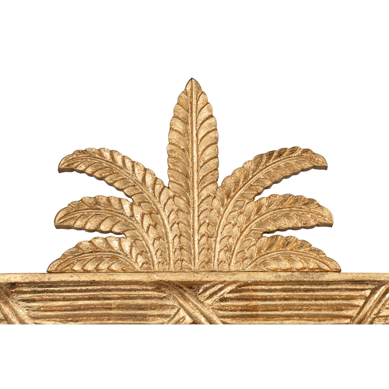 Gilded Pineapple Crest Mirror