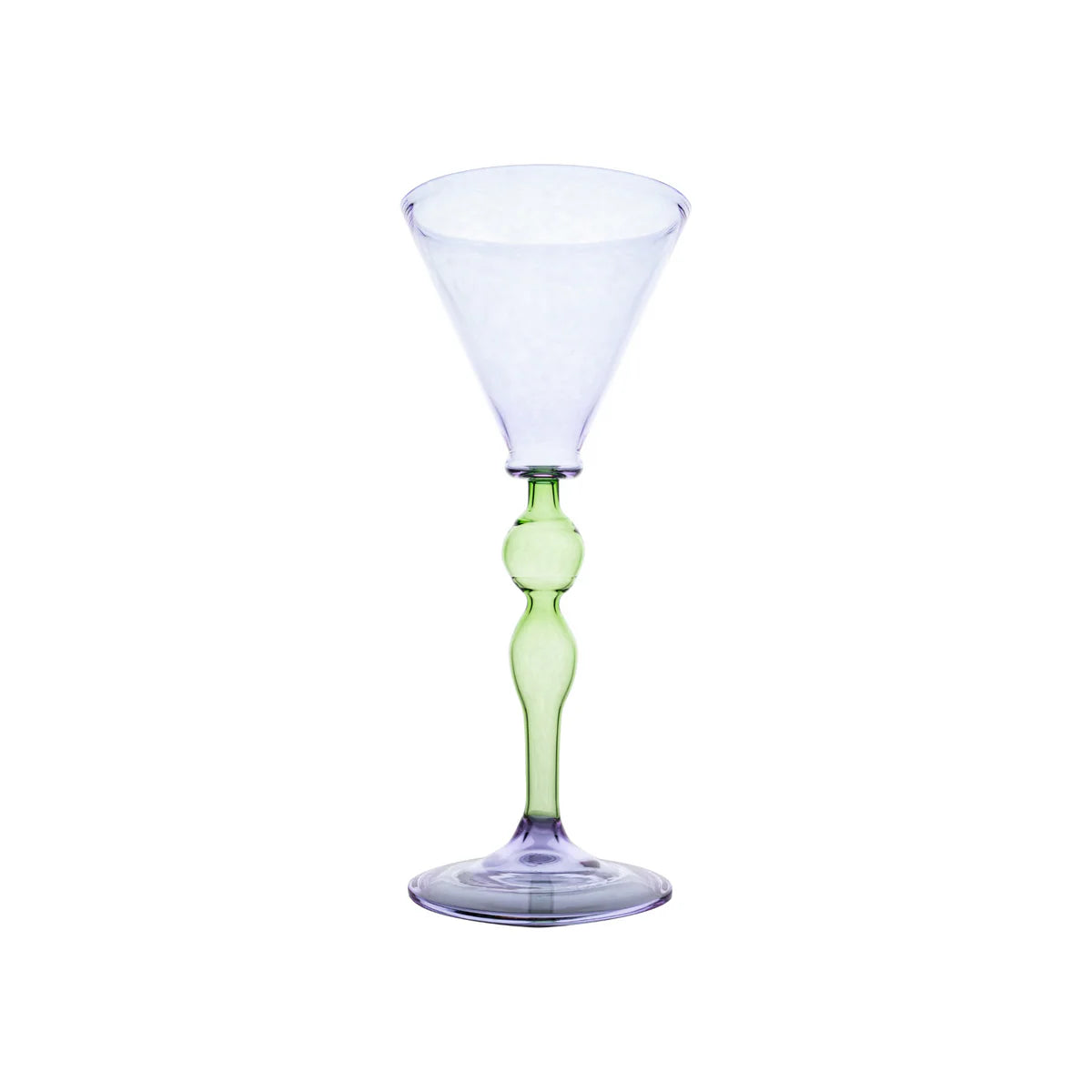 Palazzo Wine Glass, Lavender & Green, Set of 4