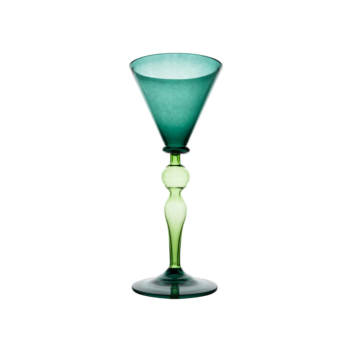 Palazzo Wine Glass, Turquoise & Green, Set of 4