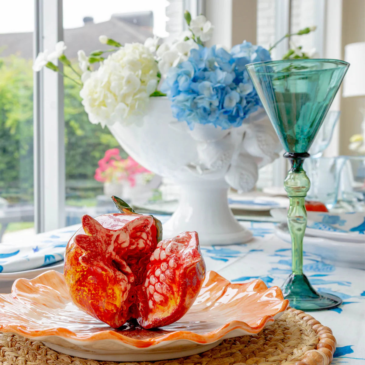 Palazzo Wine Glass, Turquoise & Green, Set of 4