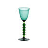 Palazzo Round Wine Glass, Turquoise & Green, Set of 4