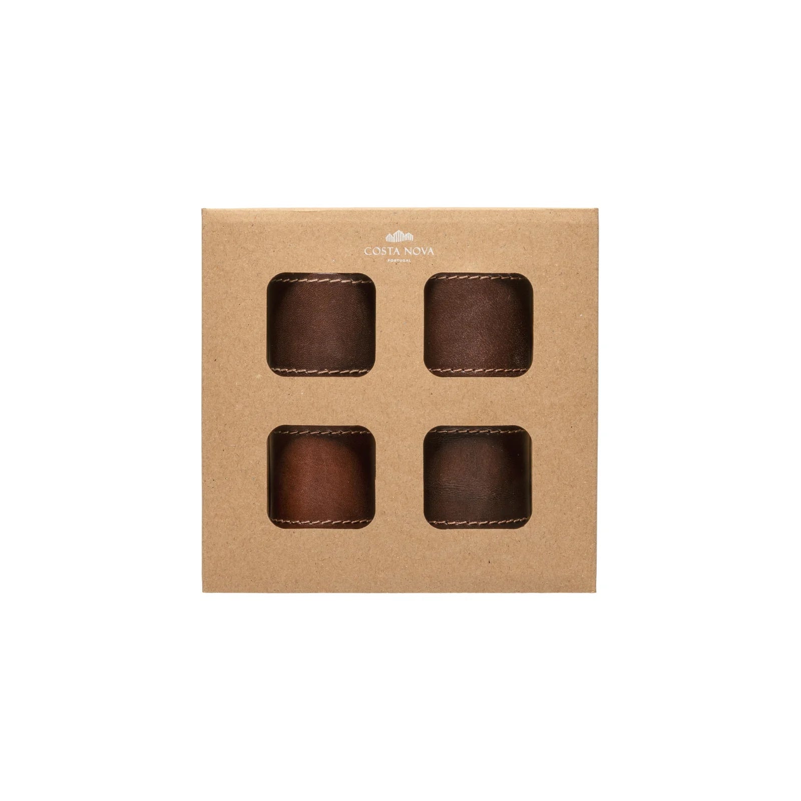 Leather Napkin Rings 4 Pieces