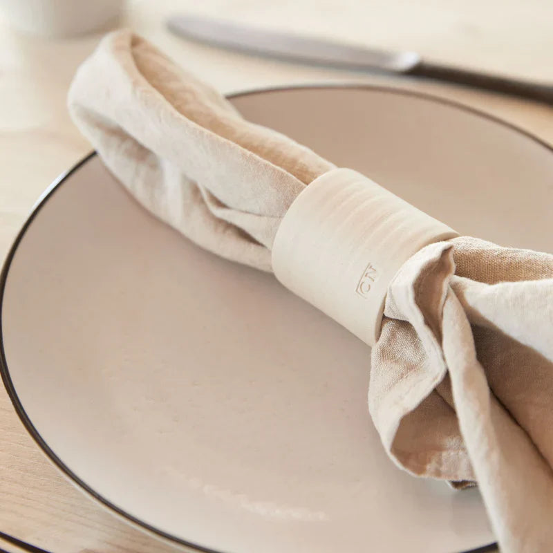 Round Ceramic Napkin Rings 4 Pieces