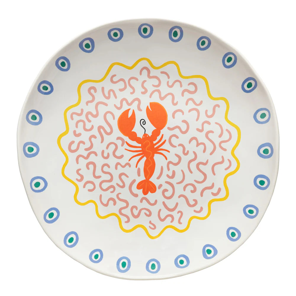 Low Serving Bowl Lobster Summer Bliss