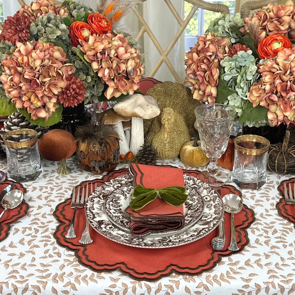 Bettina Napkin - Pumpkin and Cocoa (Set of 4)
