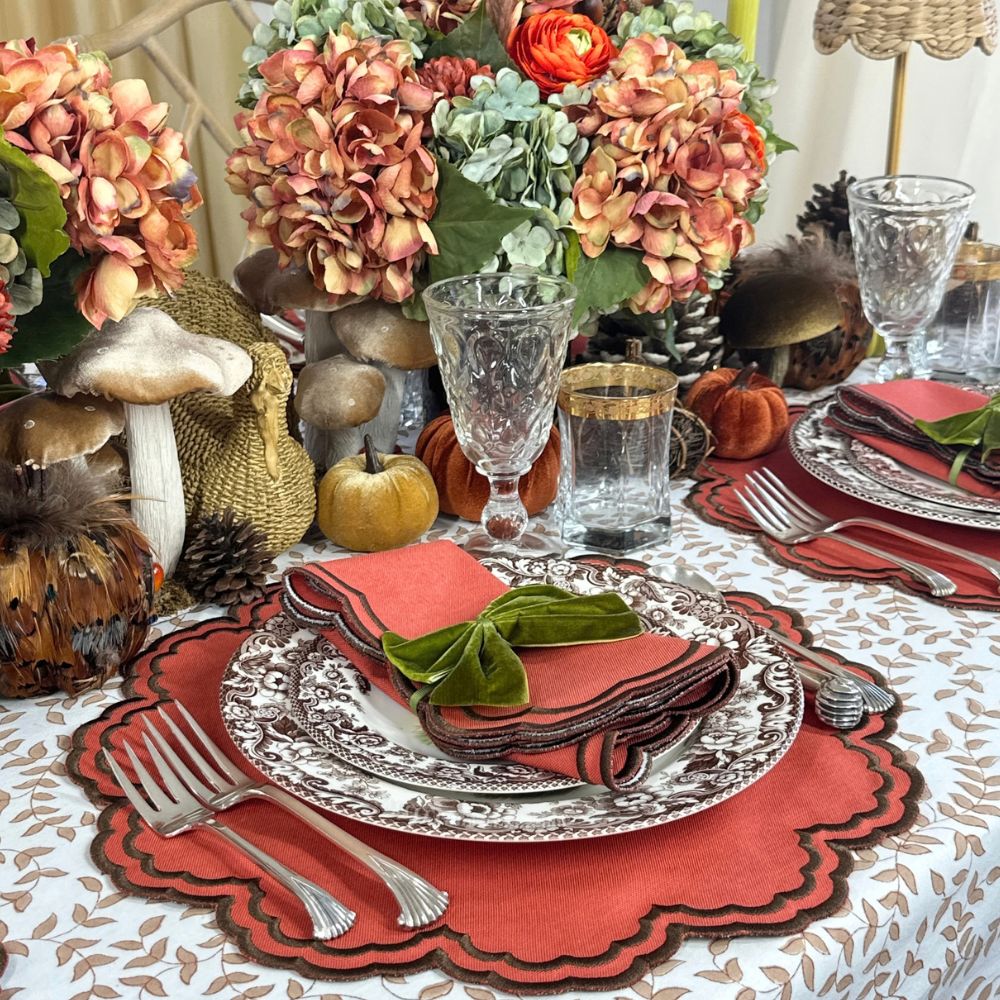 Bettina Placemat - Pumpkin and Cocoa (Set of 4)
