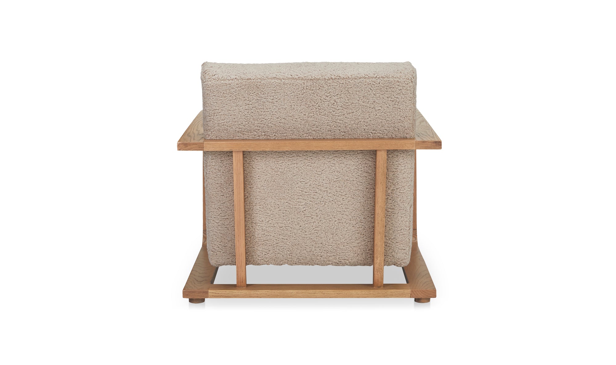 Ellis Lounge Chair - Beige Faux Shearling