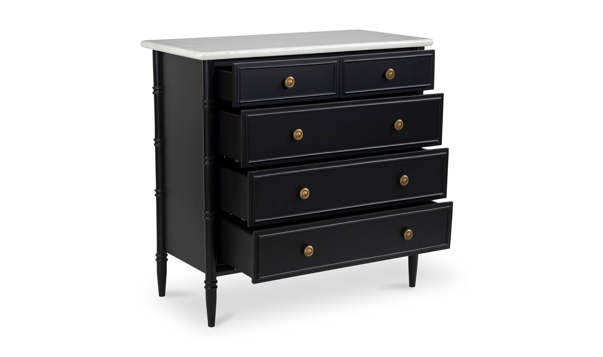 Elara 5 Drawer Chest Black