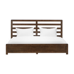 Zest Solid Wood Platform Bed in Dark Oak