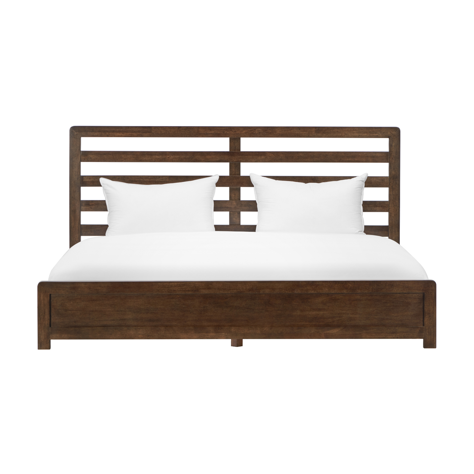Zest Solid Wood Platform Bed in Dark Oak