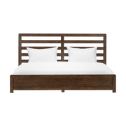 Zest Solid Wood Platform Bed in Dark Oak