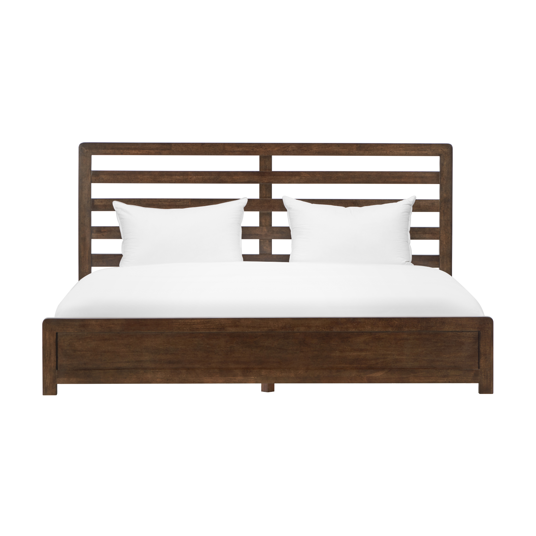 Zest Solid Wood Platform Bed in Dark Oak