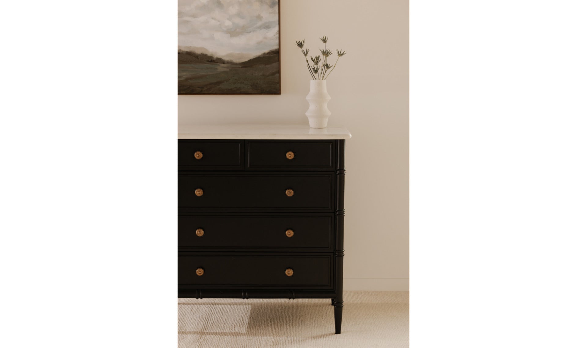 Elara 5 Drawer Chest Black