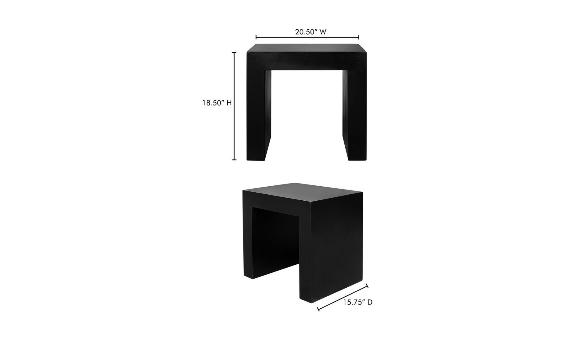 Leander Outdoor Stool - Black