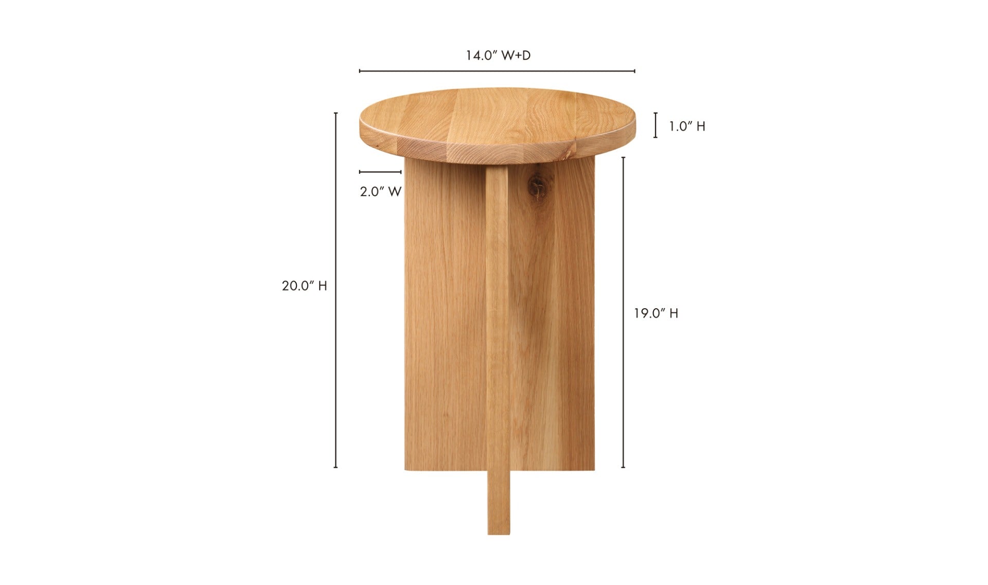 Joice Accent Table - Natural Oak