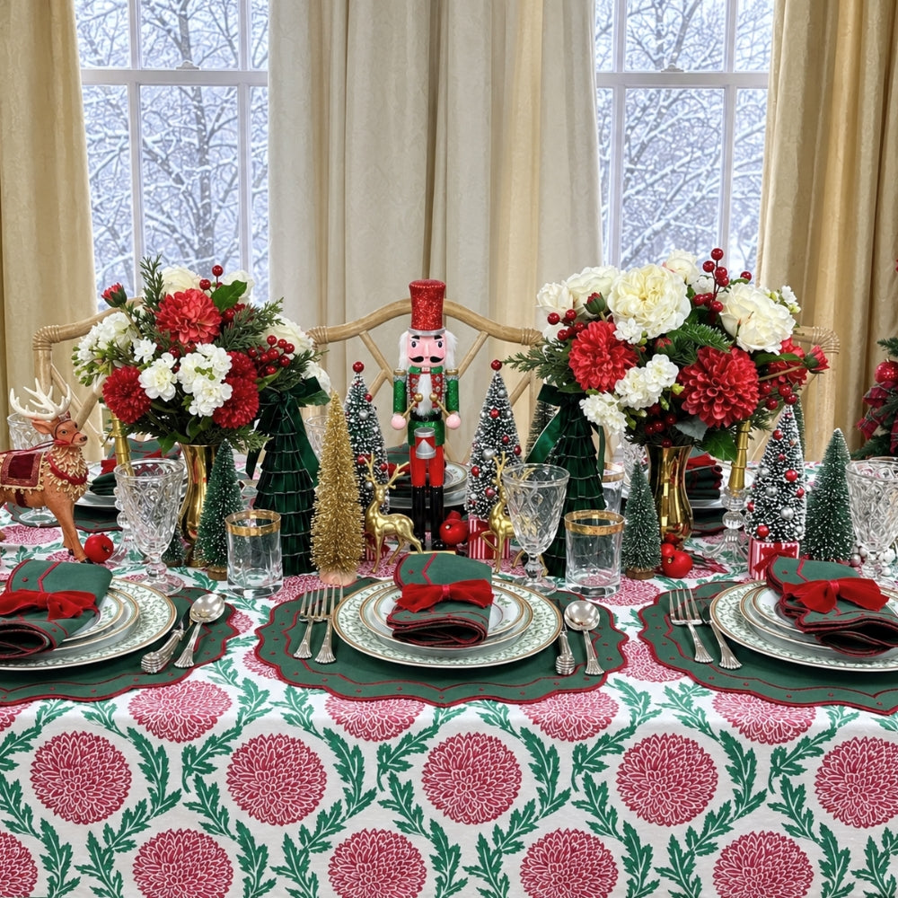 Holiday Flowers and Vines - Tablecloth