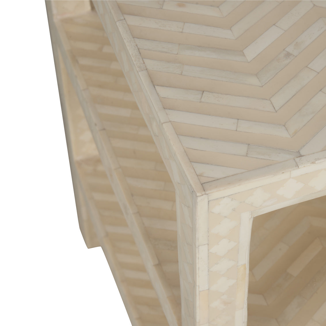Chevron Inlay Side Table