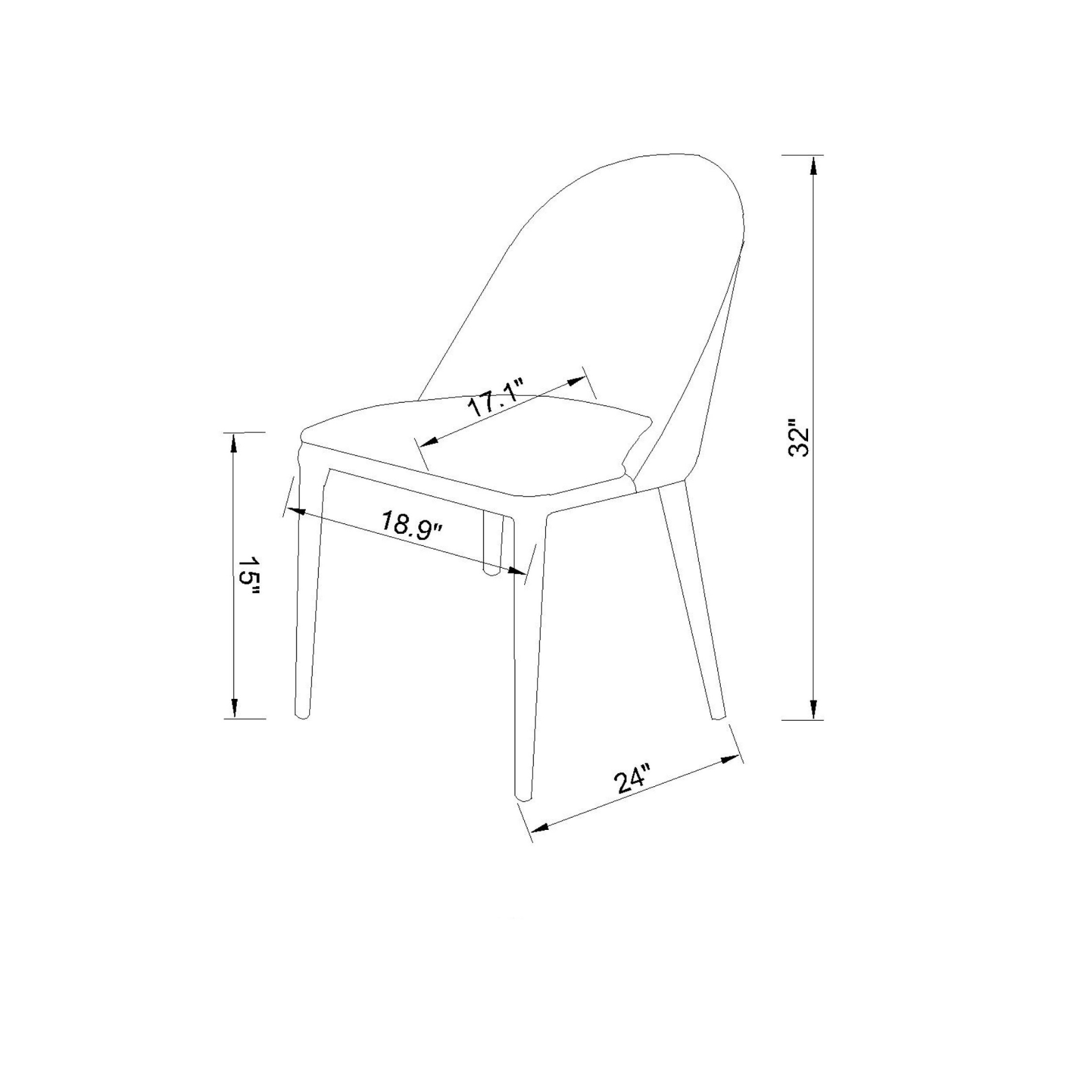 Lacey Dining Chair Set of Two