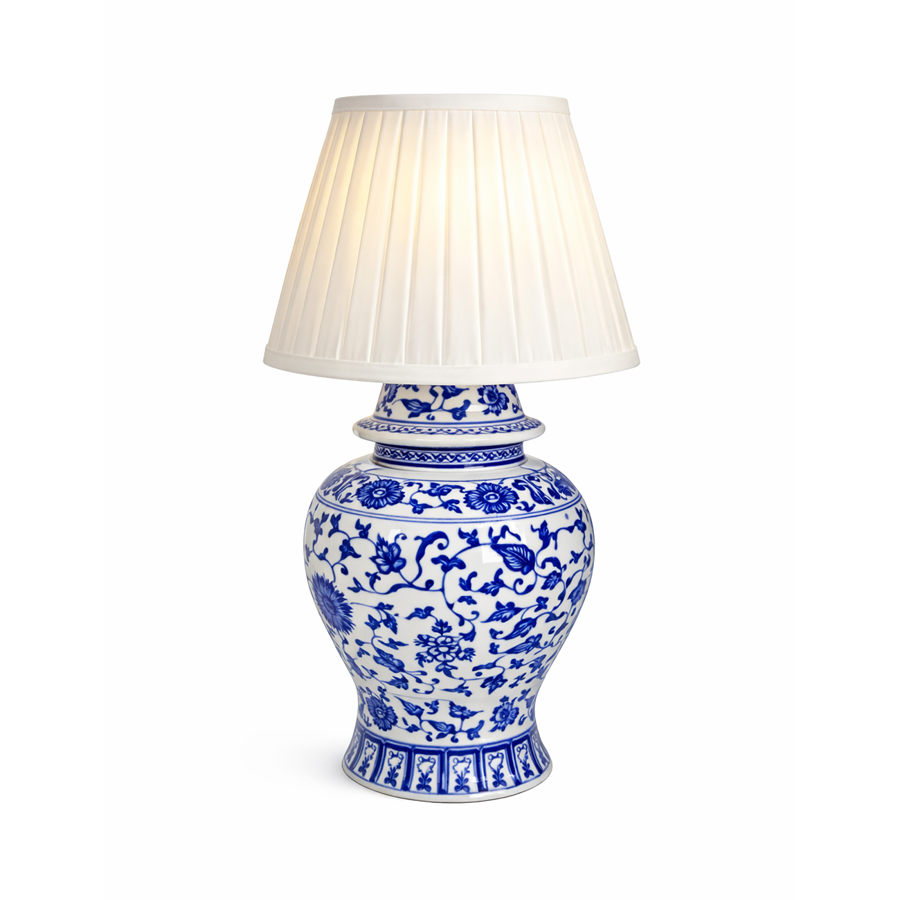 Blue Porcelain Rechargeable Lamp