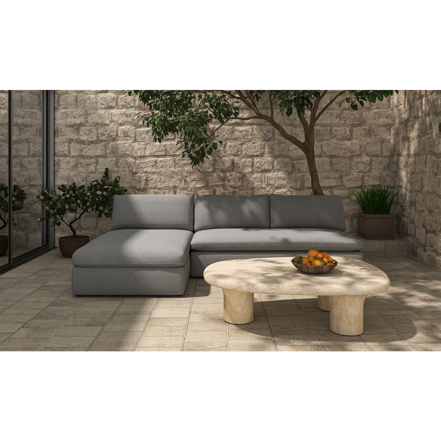 Valeria Outdoor Coffee Table Beige