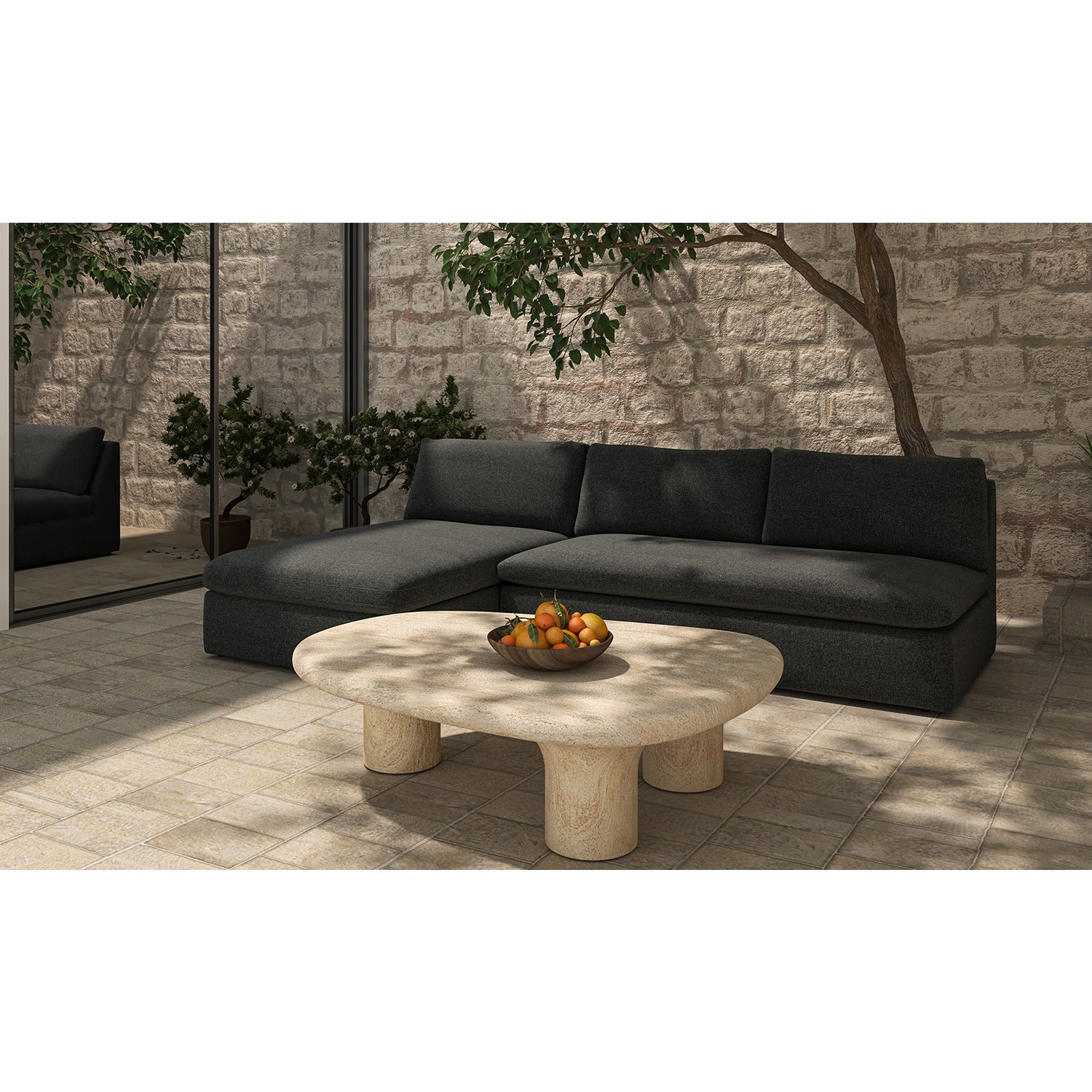 Valeria Outdoor Coffee Table Beige