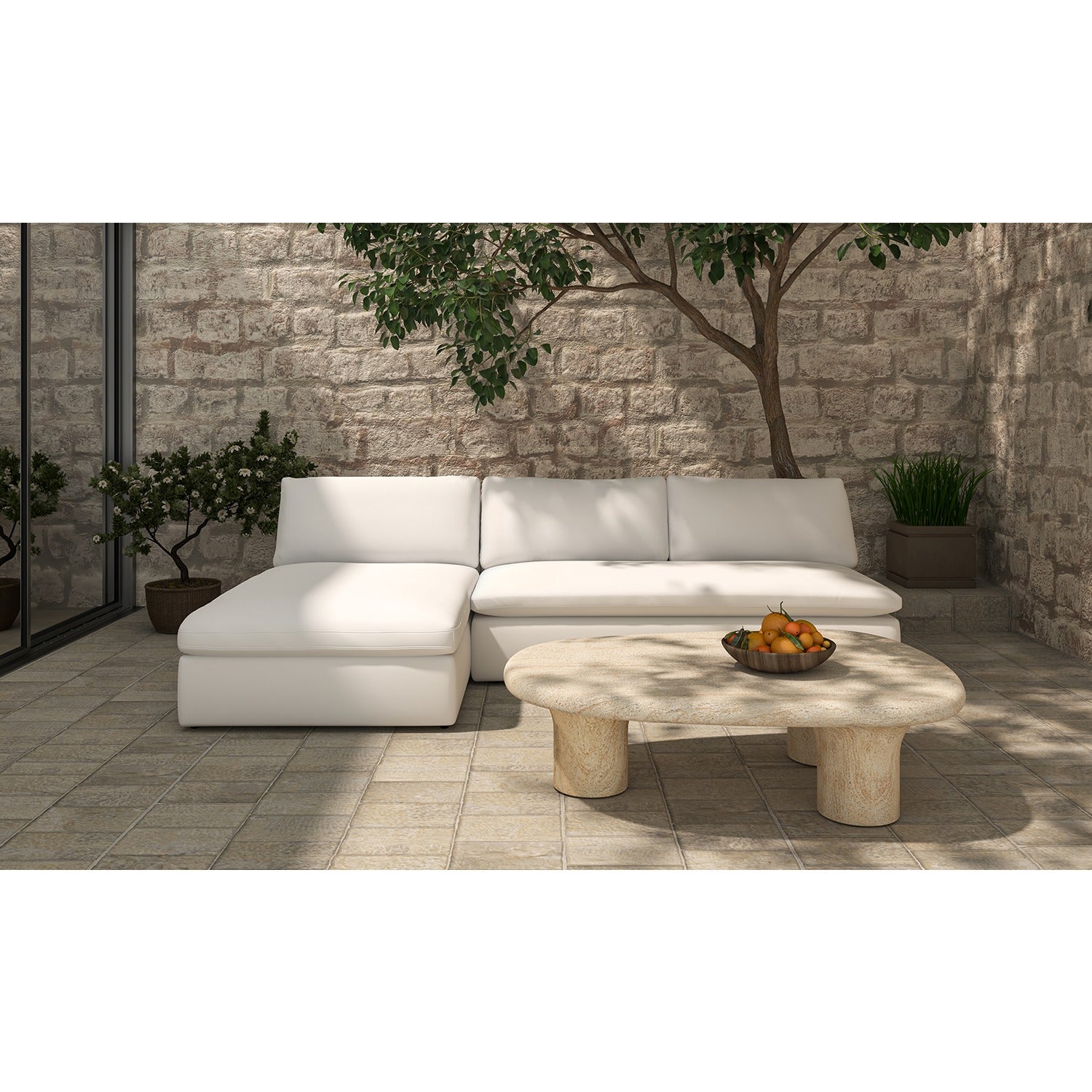 Valeria Outdoor Coffee Table Beige