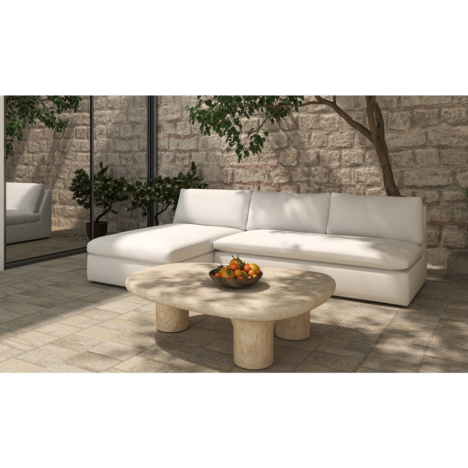 Valeria Outdoor Coffee Table Beige