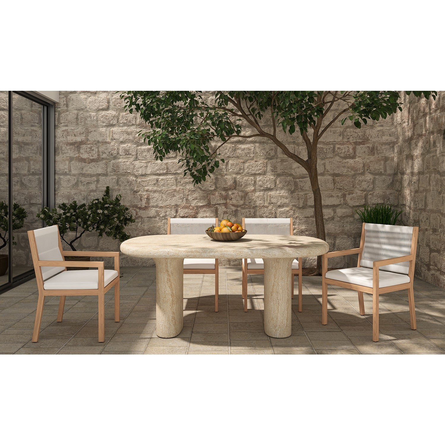 Valeria Outdoor Dining Table Beige