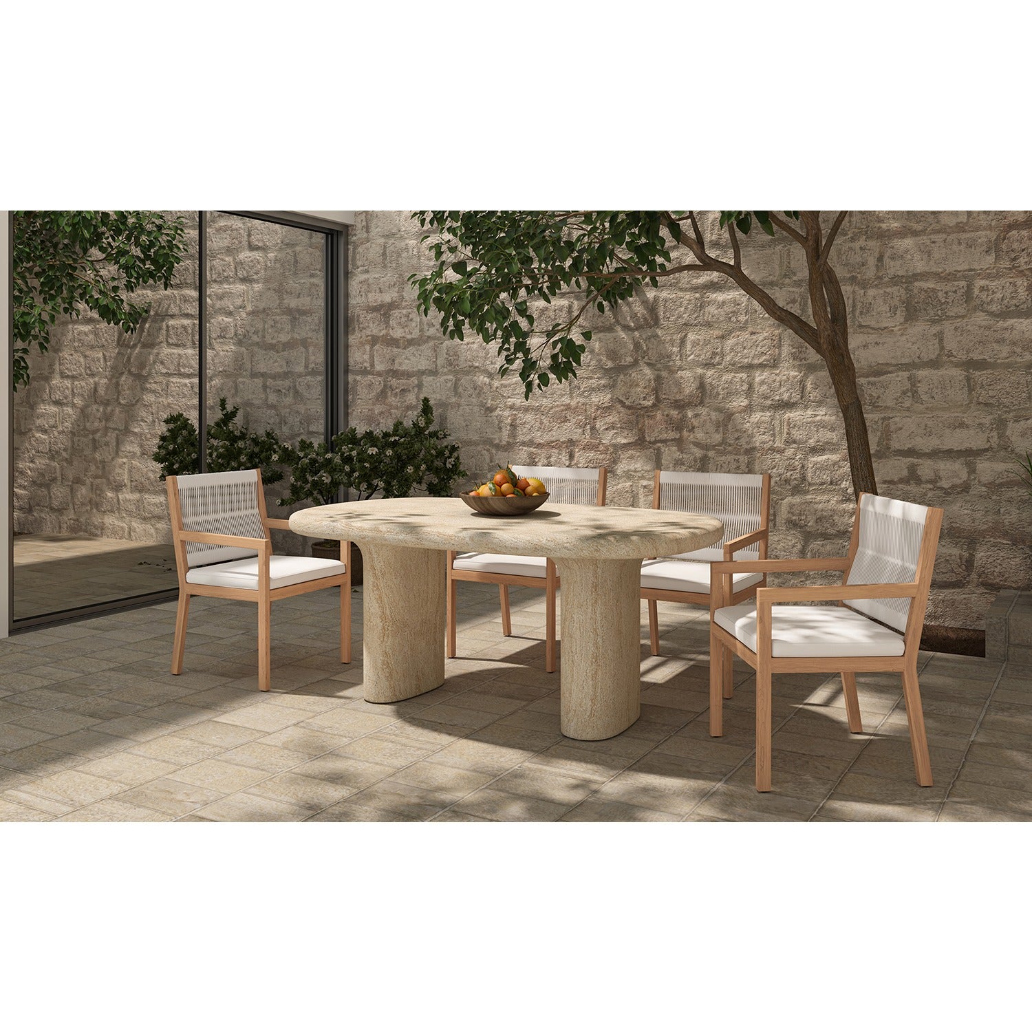 Valeria Outdoor Dining Table Beige