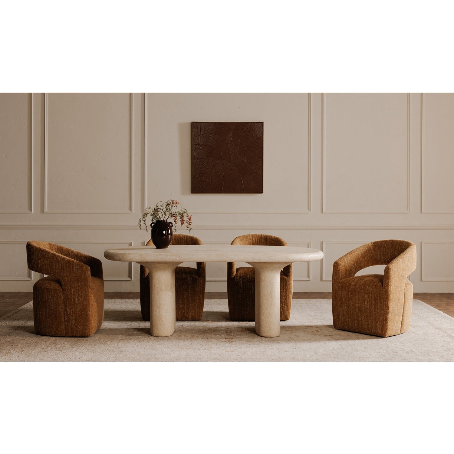 Valeria Outdoor Dining Table Beige