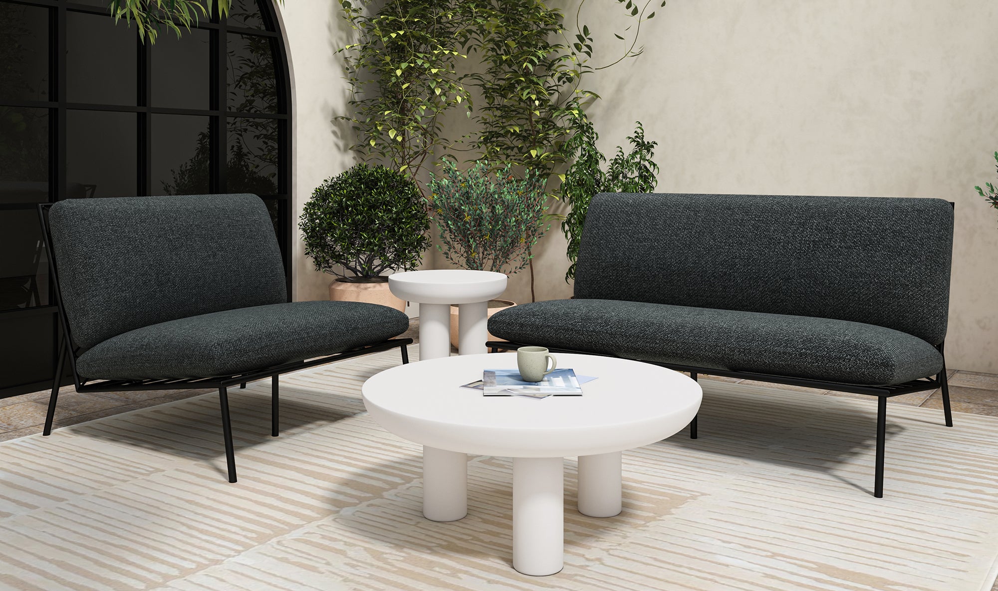 Zephyr Side Table Cream