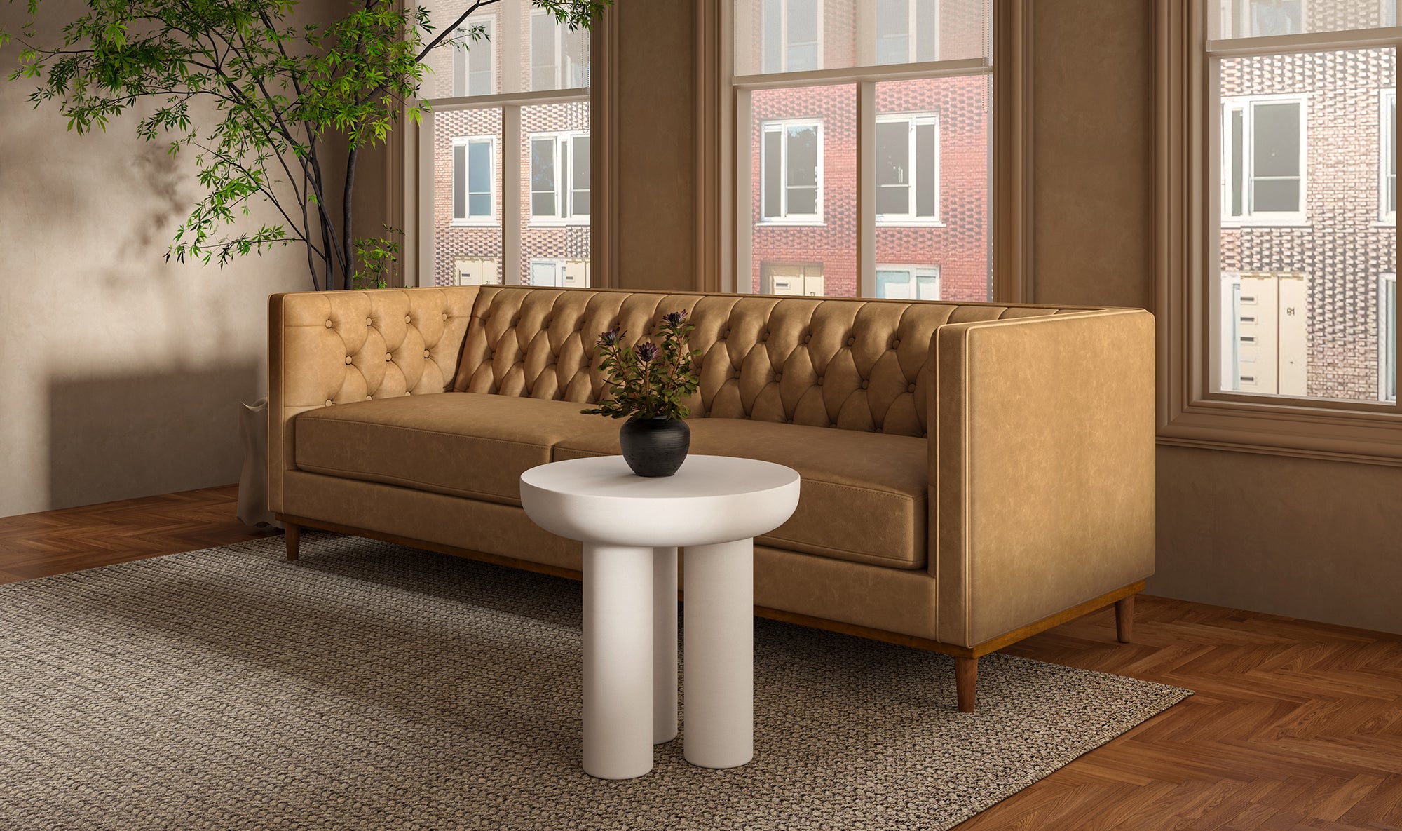 Zephyr Side Table Cream