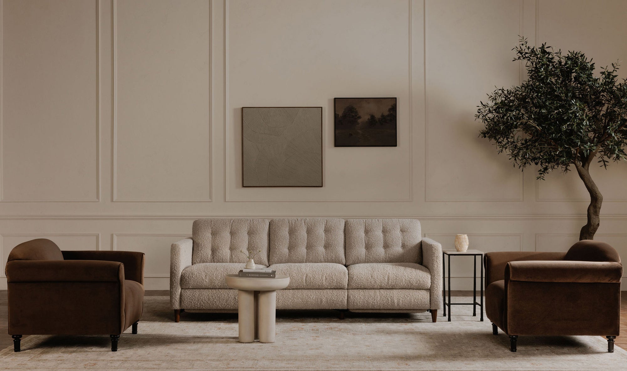 Zephyr Side Table Cream