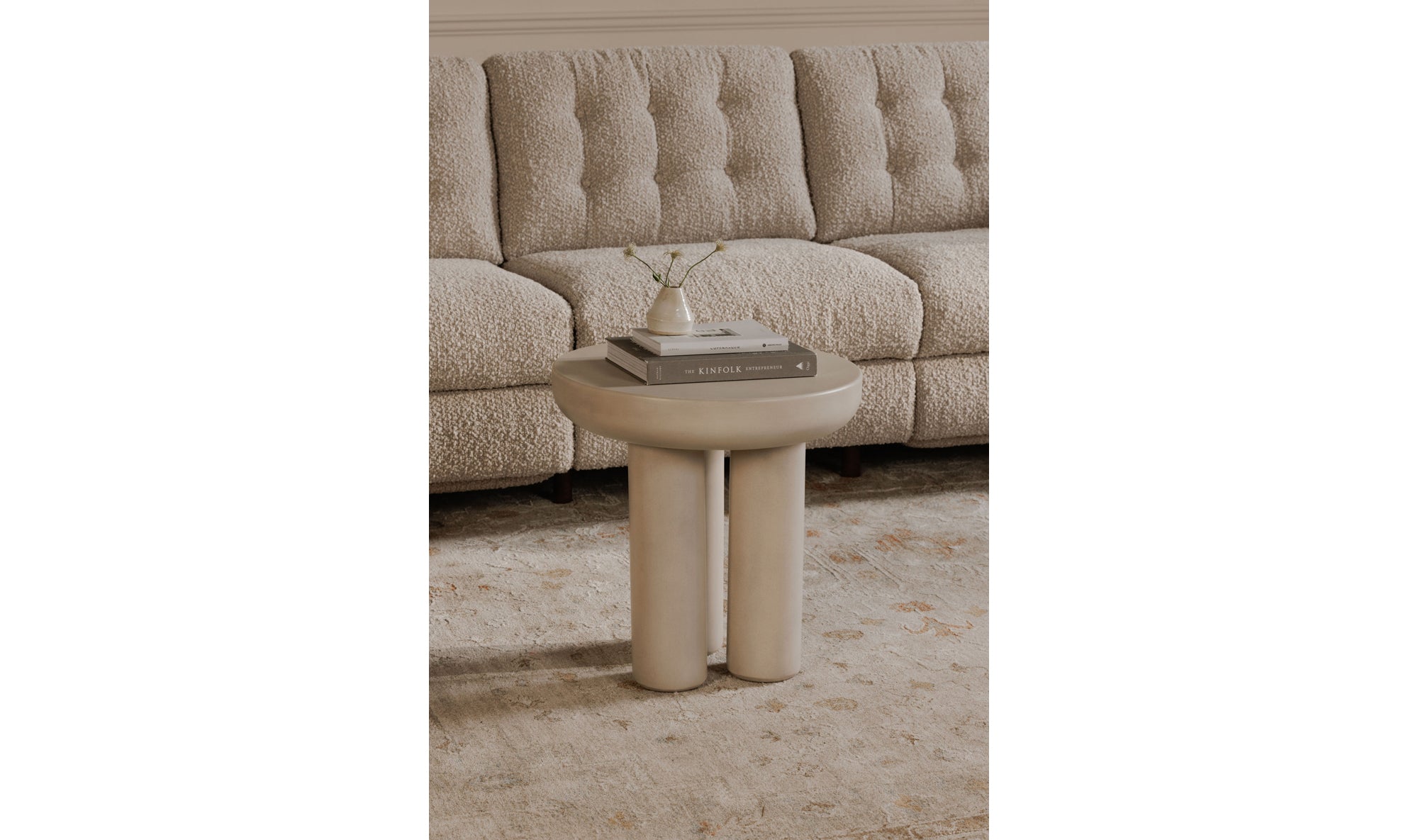 Zephyr Side Table Cream