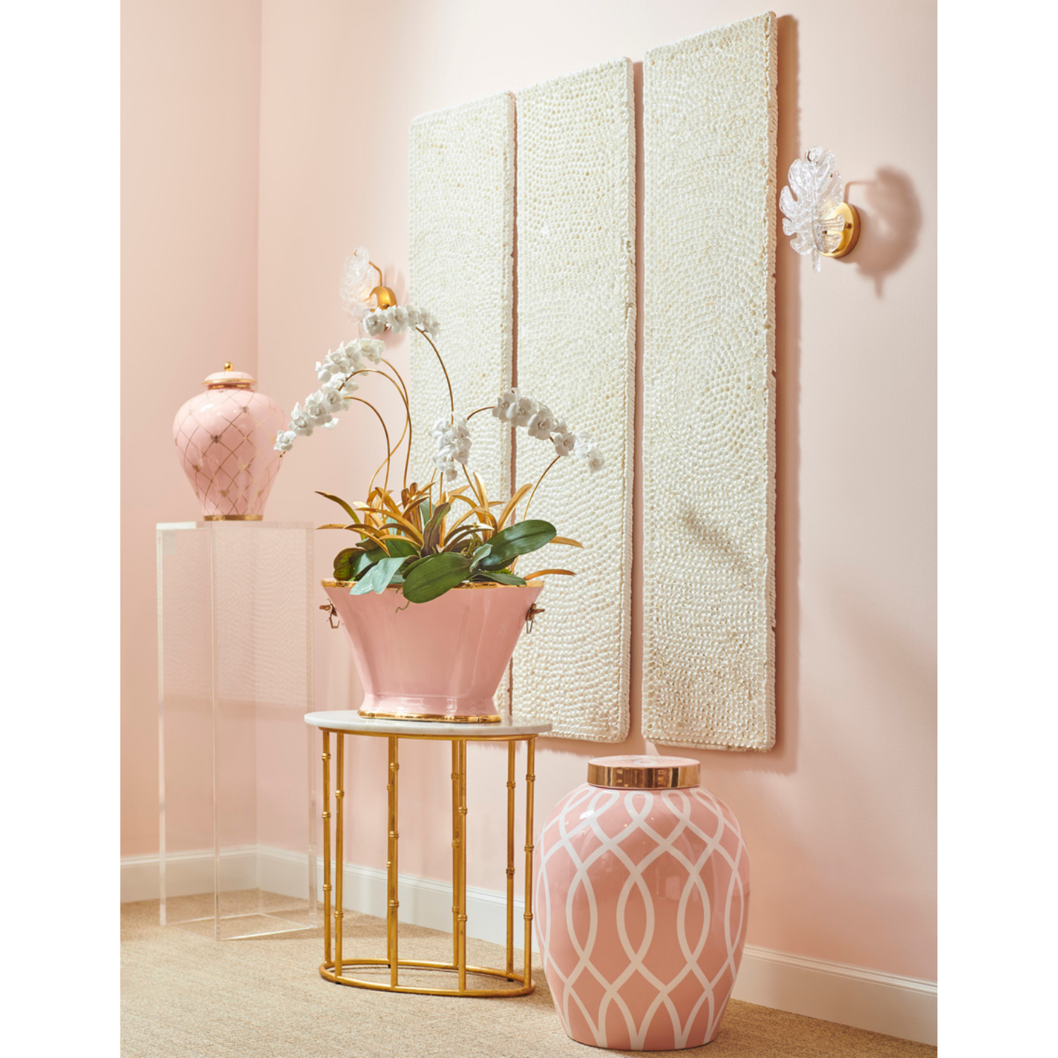 Glass Leaf Sconce