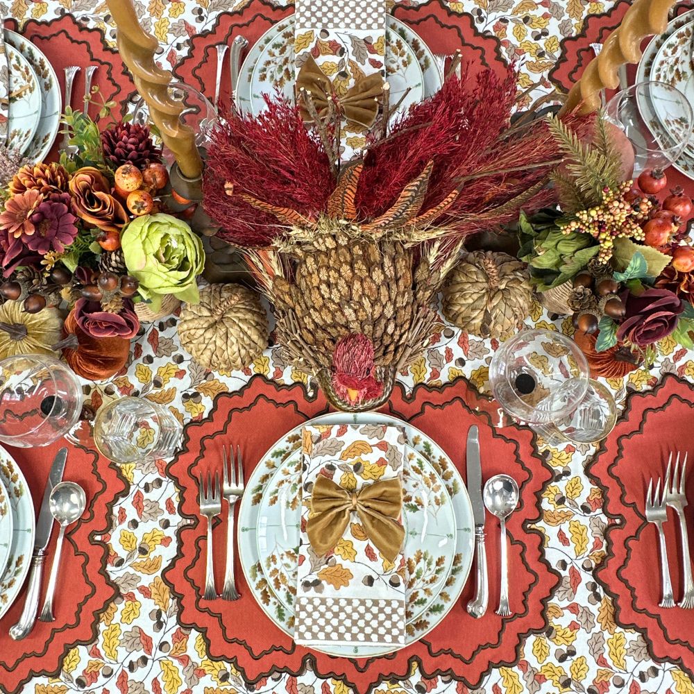 Whitley Placemat - Pumpkin and Cocoa (Set of 4)