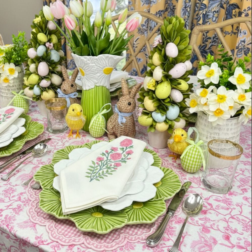 Pink Toile de Jouy Birds - Tablecloth