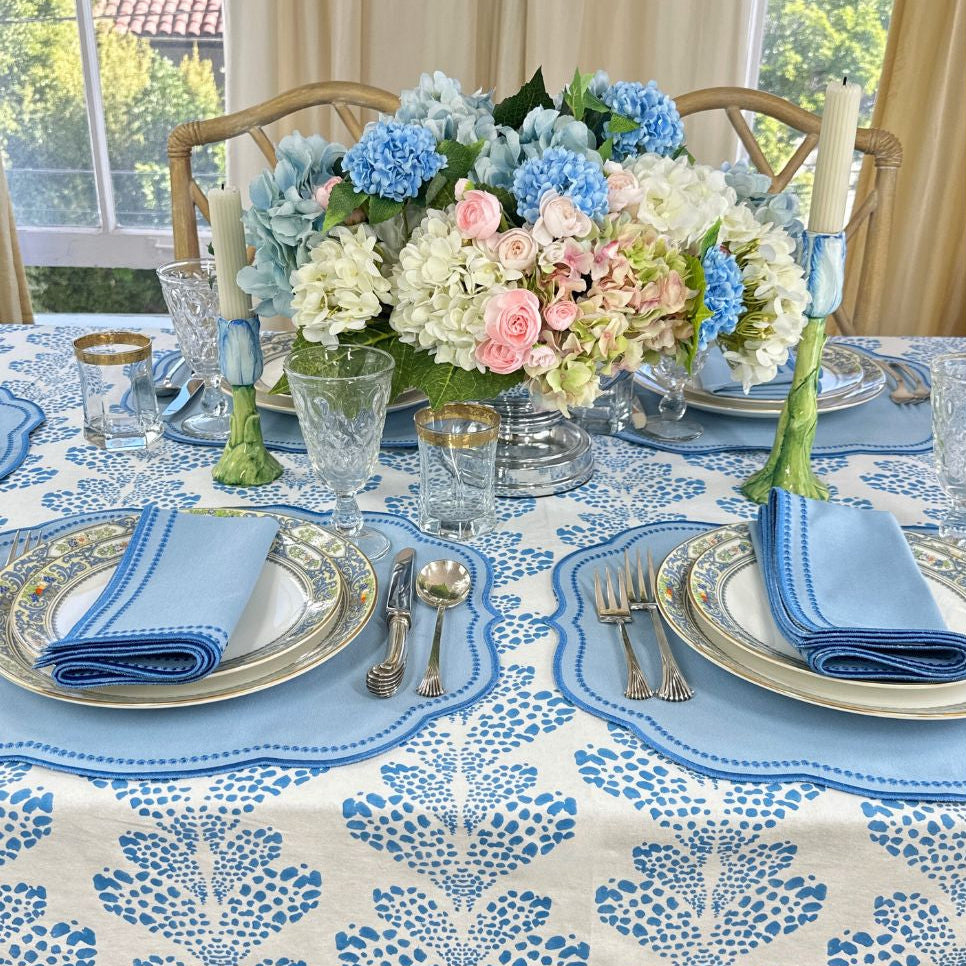 Charlotte Placemat - Blue and Blue (Set of 4)
