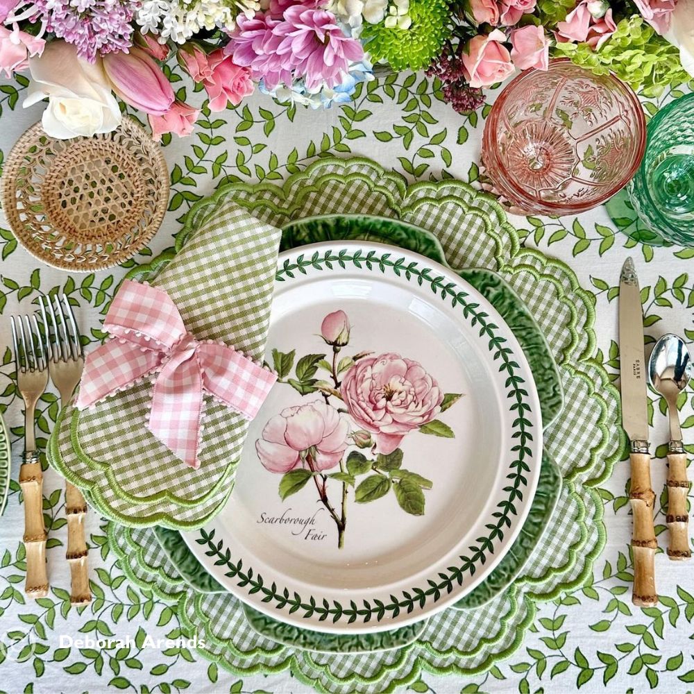 Bettina Placemat - Light Green Gingham (Set of 4)