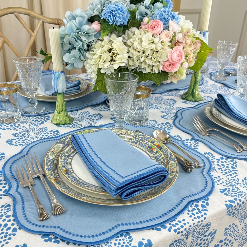 Charlotte Napkin - Blue and Blue (Set of 4)